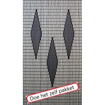 Vliegengordijn bouwpakket 3 ruiten verspringend 90x210cm