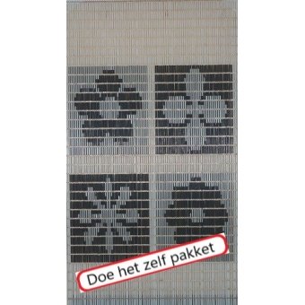Vliegengordijn bouwpakket 4 vlakken met bloemen 90x210cm