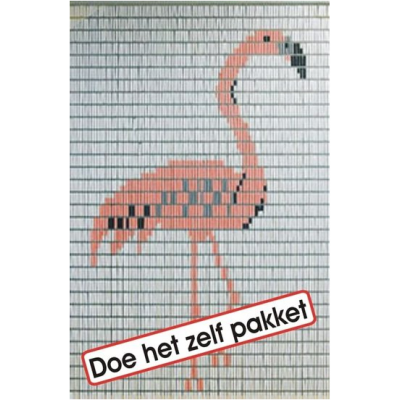 Vliegengordijn bouwpakket flamingo 100x240cm