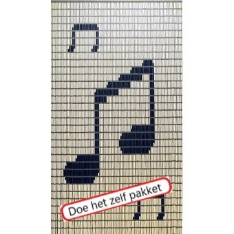 Vliegengordijn bouwpakket muzieknoten 90x210cm
