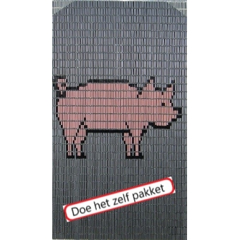 Vliegengordijn bouwpakket varken 90x210cm