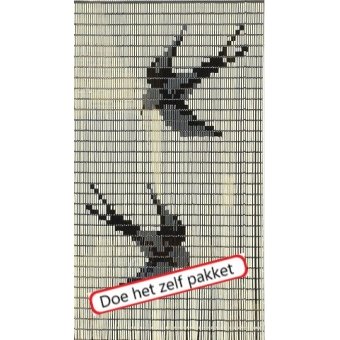 Vliegengordijn bouwpakket vogels creme 90x210cm