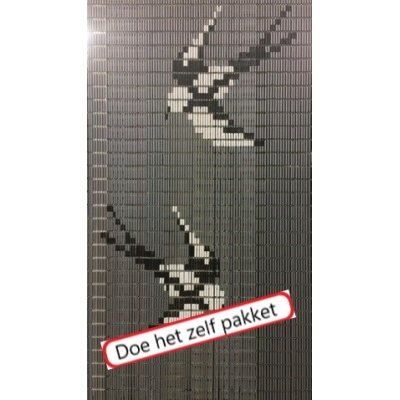 Vliegengordijn bouwpakket zwaluwen zilver 90x210cm Vliegengordijn bouwpakket zwaluwen zilver 90x210cm